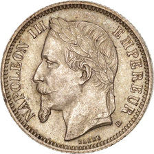 France, Napoleon III, Franc, 1870, Strasbourg, MS(60-62), Silver, KM:806.2