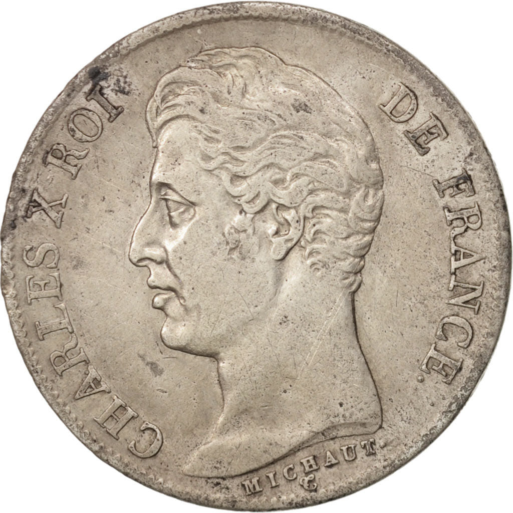 Coin, France, Charles X, Franc, 1828, Lille, EF(40-45), Silver, KM:724.13