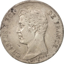 Coin, France, Charles X, Franc, 1828, Lille, EF(40-45), Silver, KM:724.13