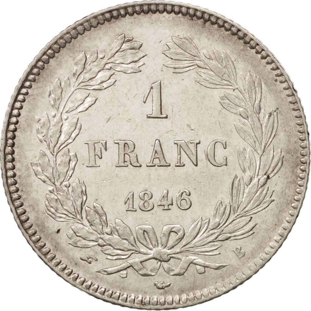 France, Louis-Philippe, Franc, 1846, Rouen, AU(55-58), Silver, KM:748.2
