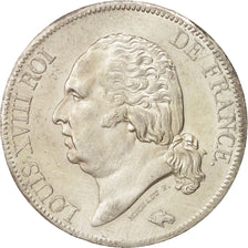Coin, France, Louis XVIII, Louis XVIII, 5 Francs, 1821, Paris, AU(55-58)