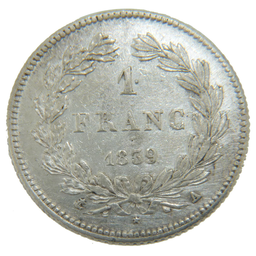 Francia, Louis-Philippe, Franc, 1839, Paris, BB+, Argento, Gadoury:453