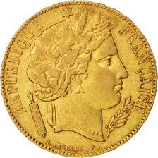 France, Cérès, 20 Francs, 1851, Paris, EF(40-45), Gold, KM:762, Gadoury:1059