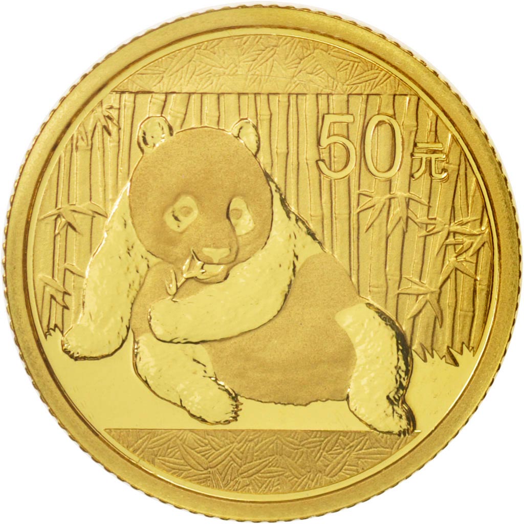 CHINA, PEOPLE'S REPUBLIC, 50 Yuan Panda, 2015, MS(65-70), Gold