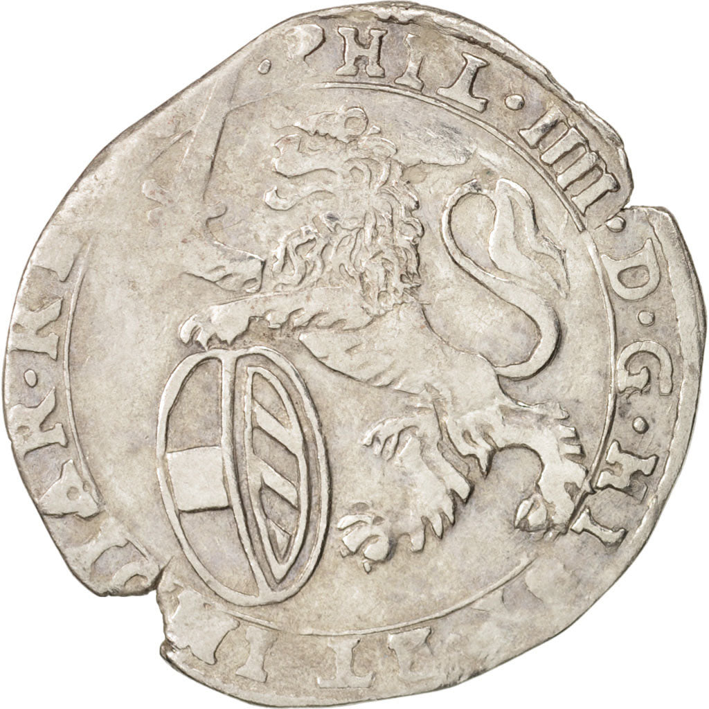 Spanish Netherlands, FLANDERS, Escalin, 1628, Bruges, EF(40-45), Silver, KM:31