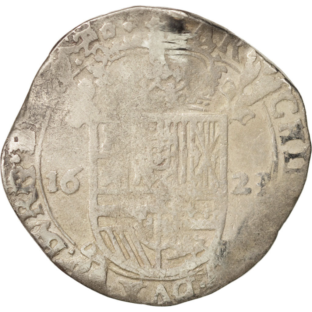 Coin, Spanish Netherlands, BRABANT, Philip IV, Escalin, 1623, Antwerp, VG(8-10)