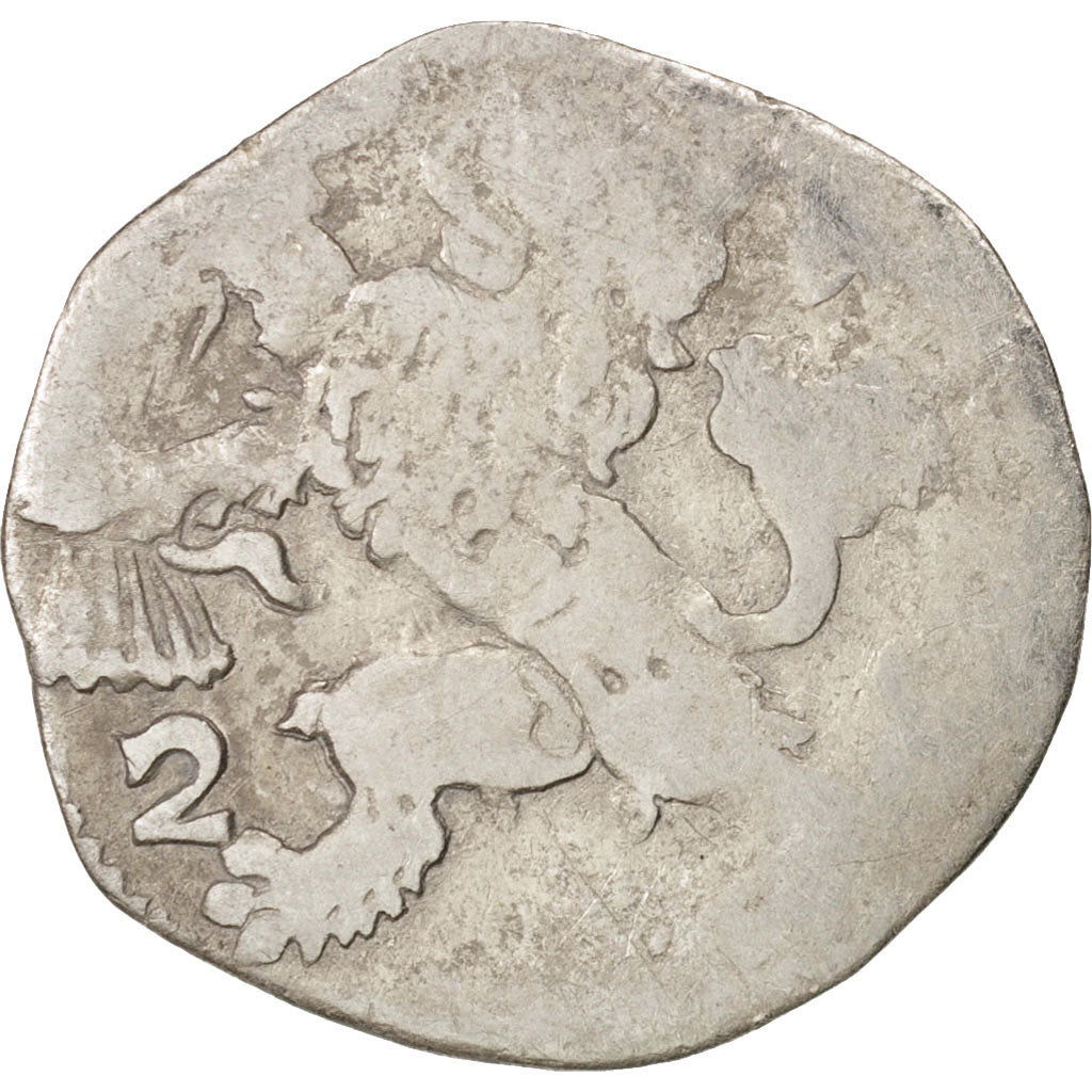 Netherlands, OVERYSSEL, 2 Stuiver, 161[-], F(12-15), Silver