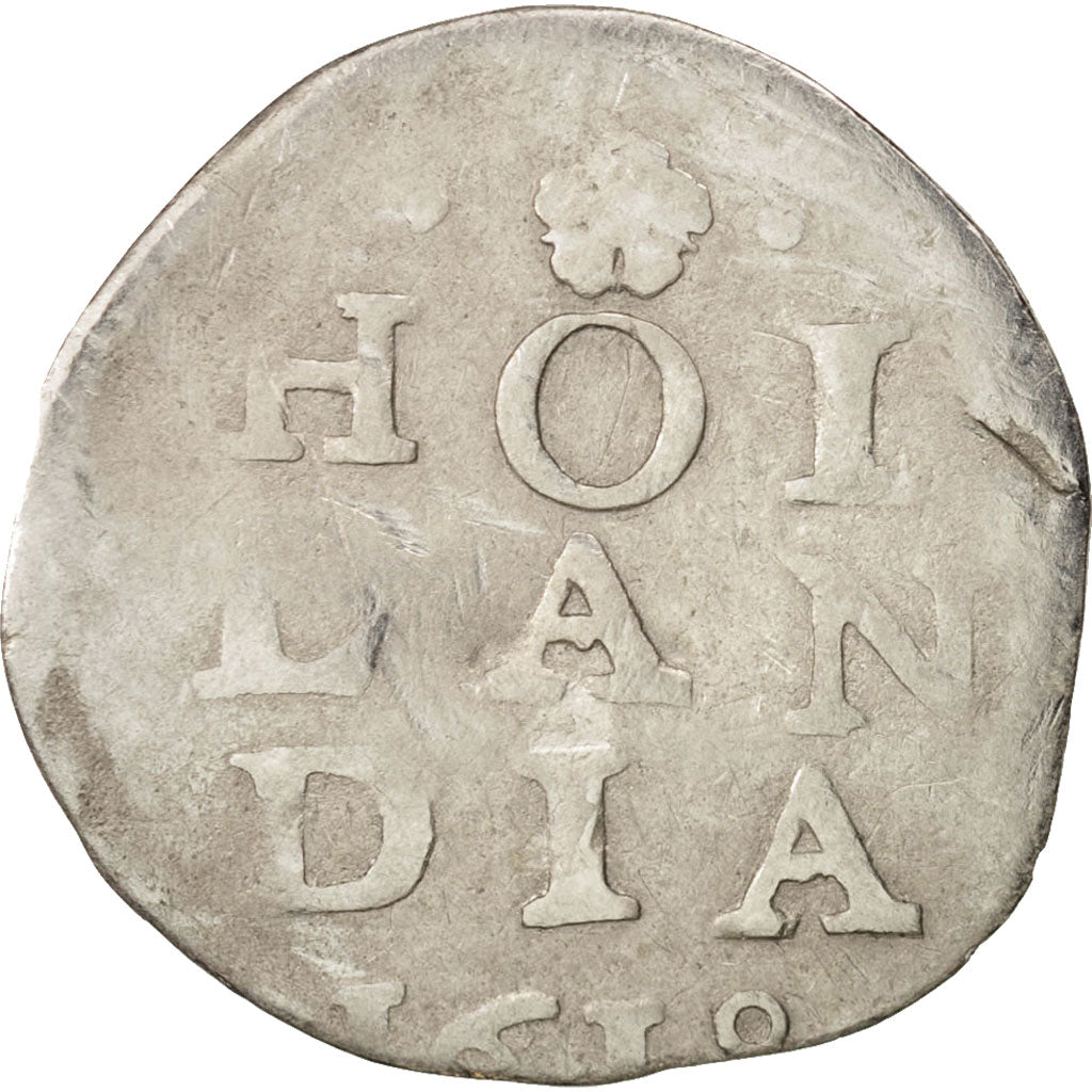 Netherlands, HOLLAND, 2 Stuivers, 1618, F(12-15), Silver, KM:27