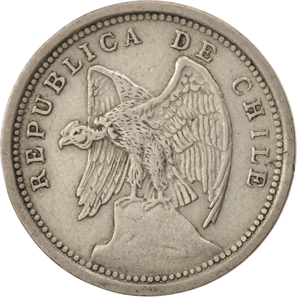 Chile, 10 Centavos, 1933, SS, Copper-nickel, KM:166