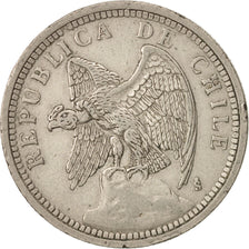 Chile, Peso, 1933, AU(50-53), Copper-nickel, KM:176.1