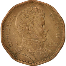 Monnaie, Chile, 50 Pesos, 1989, TTB, Aluminum-Bronze, KM:219.2