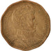 Coin, Chile, 50 Pesos, 1989, EF(40-45), Aluminum-Bronze, KM:219.2