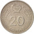 Moneta, Węgry, 20 Forint, 1984, AU(50-53), Miedź-Nikiel, KM:630