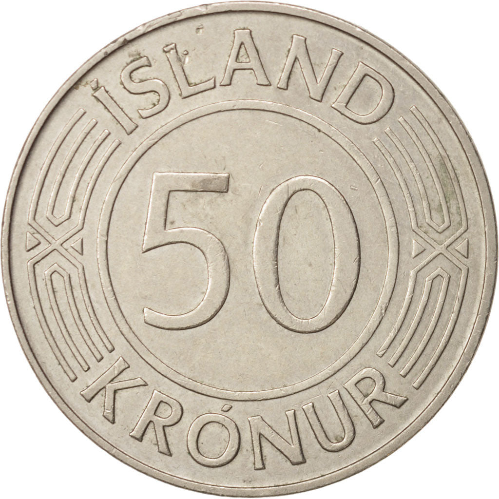 Iceland, 50 Kronur, 1971, AU(50-53), Copper-nickel, KM:19