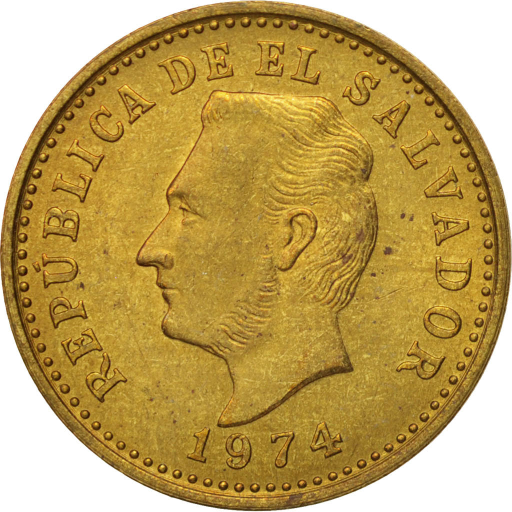 El Salvador, 2 Centavos, 1974, British Royal Mint, England, MS(60-62), KM:147