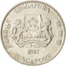 Coin, Singapore, 20 Cents, 1987, British Royal Mint, AU(55-58), Copper-nickel