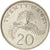 Münze, Singapur, 20 Cents, 1987, British Royal Mint, VZ, Copper-nickel, KM:52