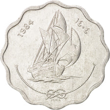 MALDIVE ISLANDS, 10 Laari, 1984, AU(50-53), Aluminum, KM:70