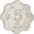 Coin, MALDIVE ISLANDS, 5 Laari, 1984, AU(50-53), Aluminum, KM:69
