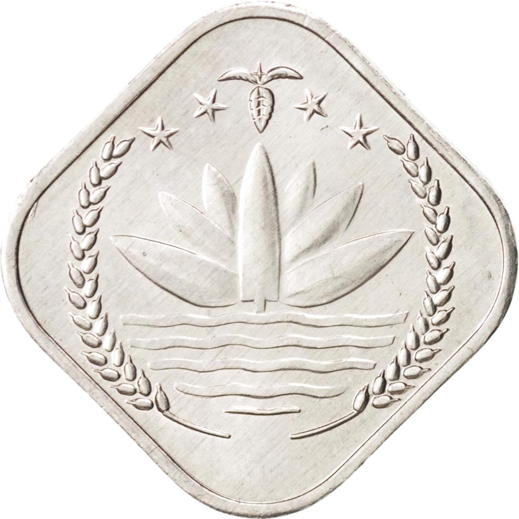 Moneta, Bangladesh, 5 Poisha, 1974, SPL, Alluminio, KM:6