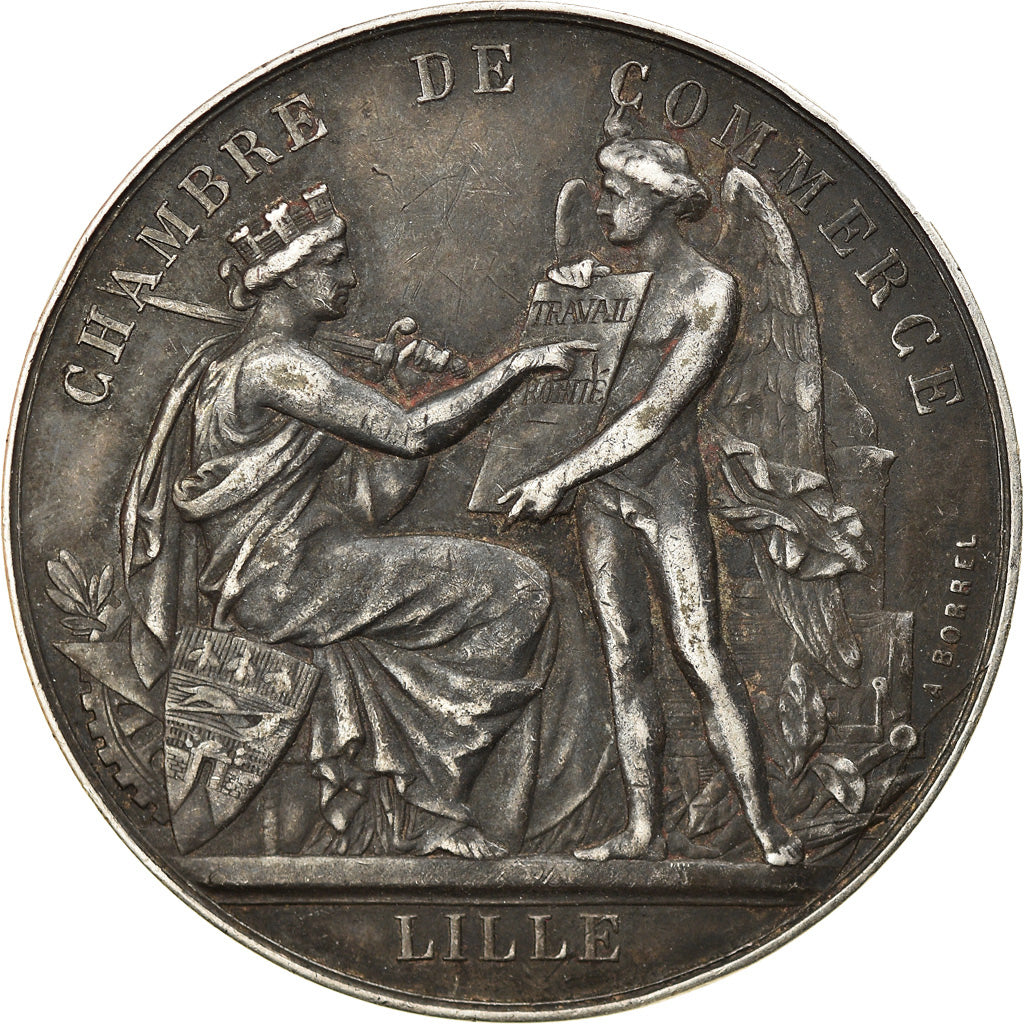 France, Token, Chambre de Commerce de Lille, Borrel.A, AU(50-53), Silver