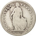 Switzerland, Franc, 1876, Bern, VG(8-10), Silver, KM:24