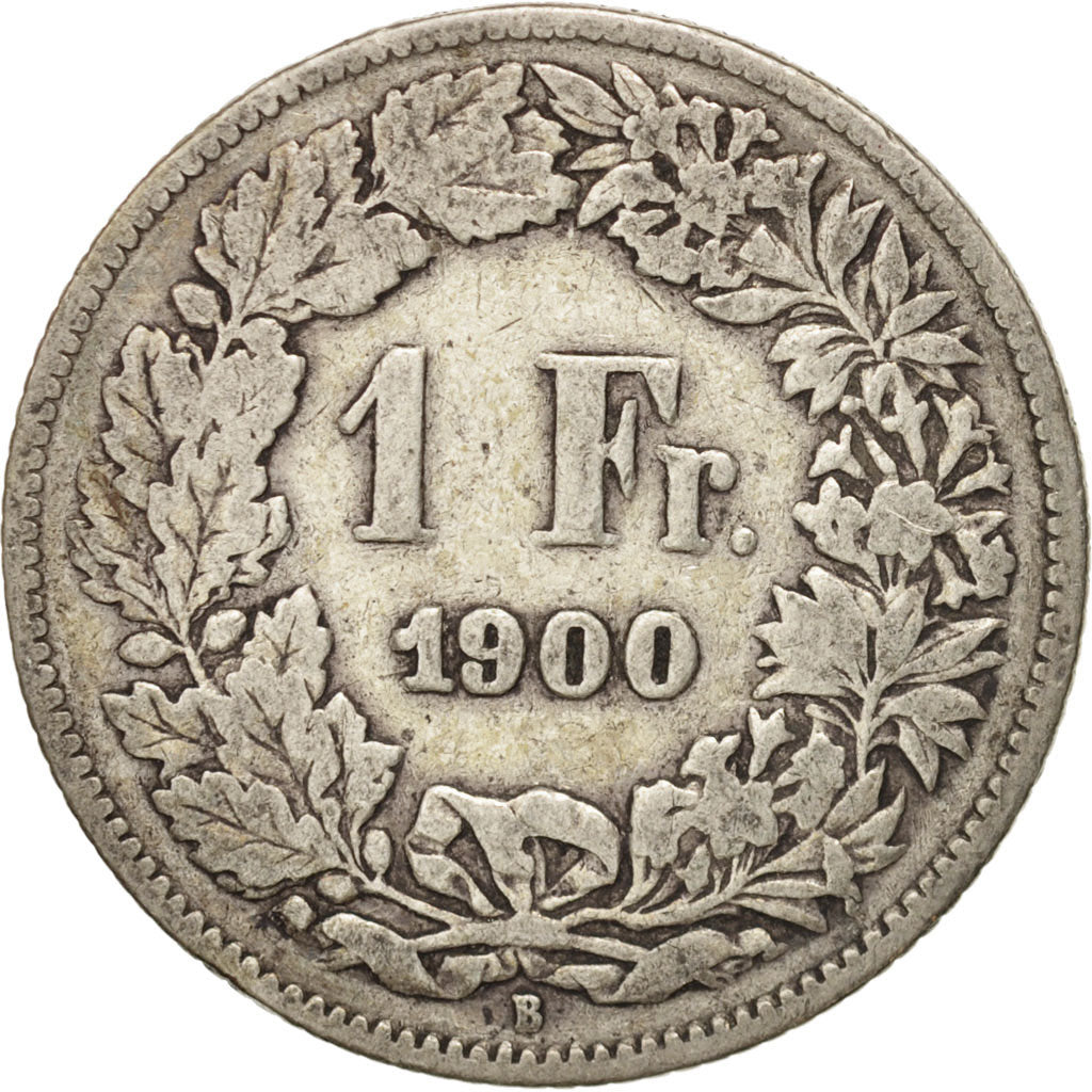 Switzerland, Franc, 1900, Bern, F(12-15), Silver, KM:24