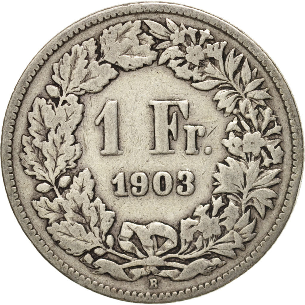 Switzerland, Franc, 1903, Bern, VG(8-10), Silver, KM:24