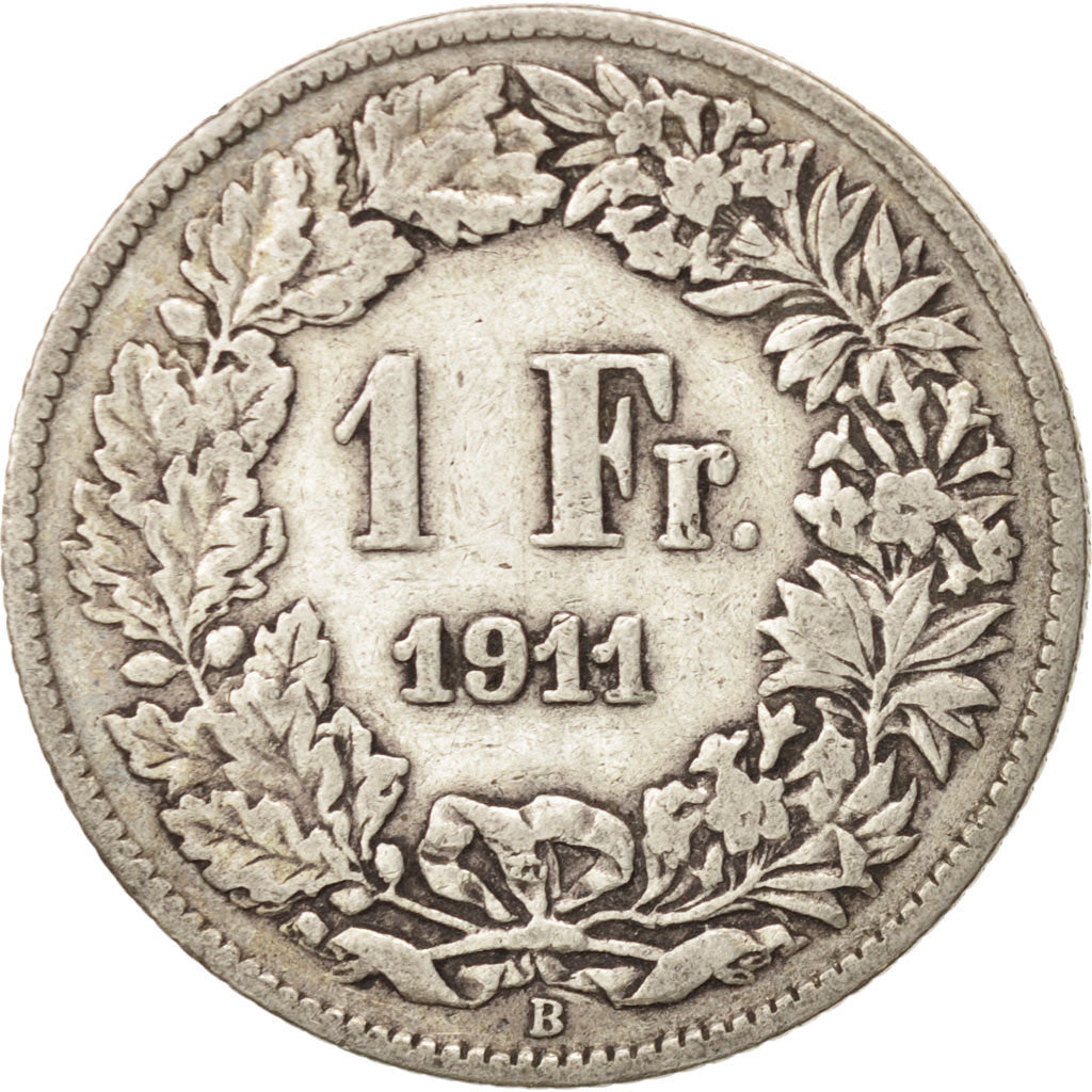 Switzerland, Franc, 1911, Bern, VF(20-25), Silver, KM:24