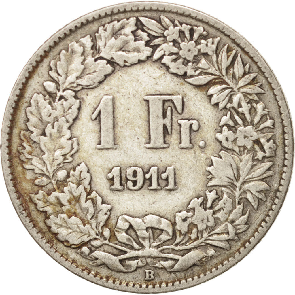 Switzerland, Franc, 1911, Bern, VF(30-35), Silver, KM:24