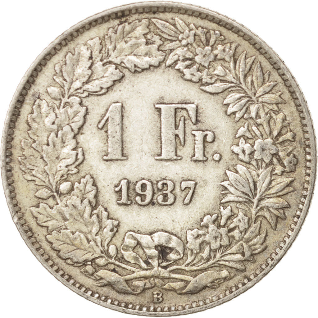 Moneta, Svizzera, Franc, 1937, Bern, BB, Argento, KM:24