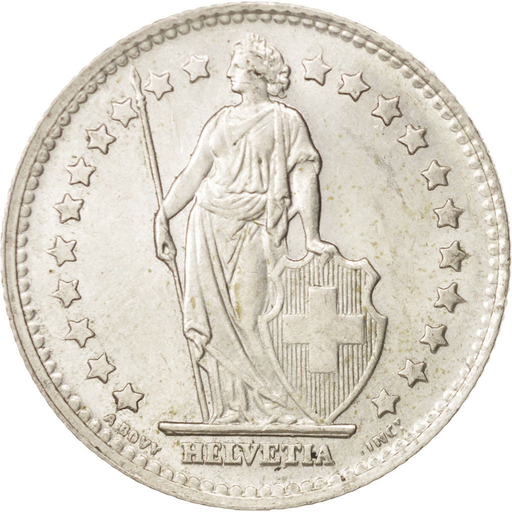 Coin, Switzerland, Franc, 1945, Bern, AU(55-58), Silver, KM:24