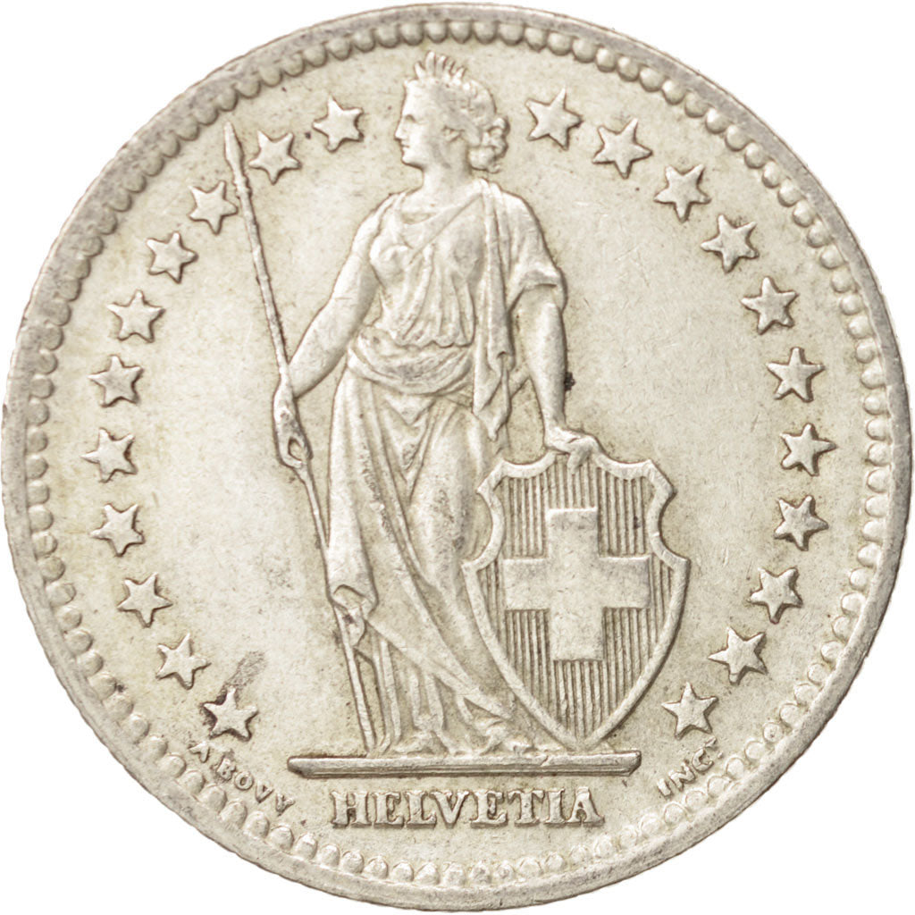Coin, Switzerland, 2 Francs, 1946, Bern, AU(50-53), Silver, KM:21