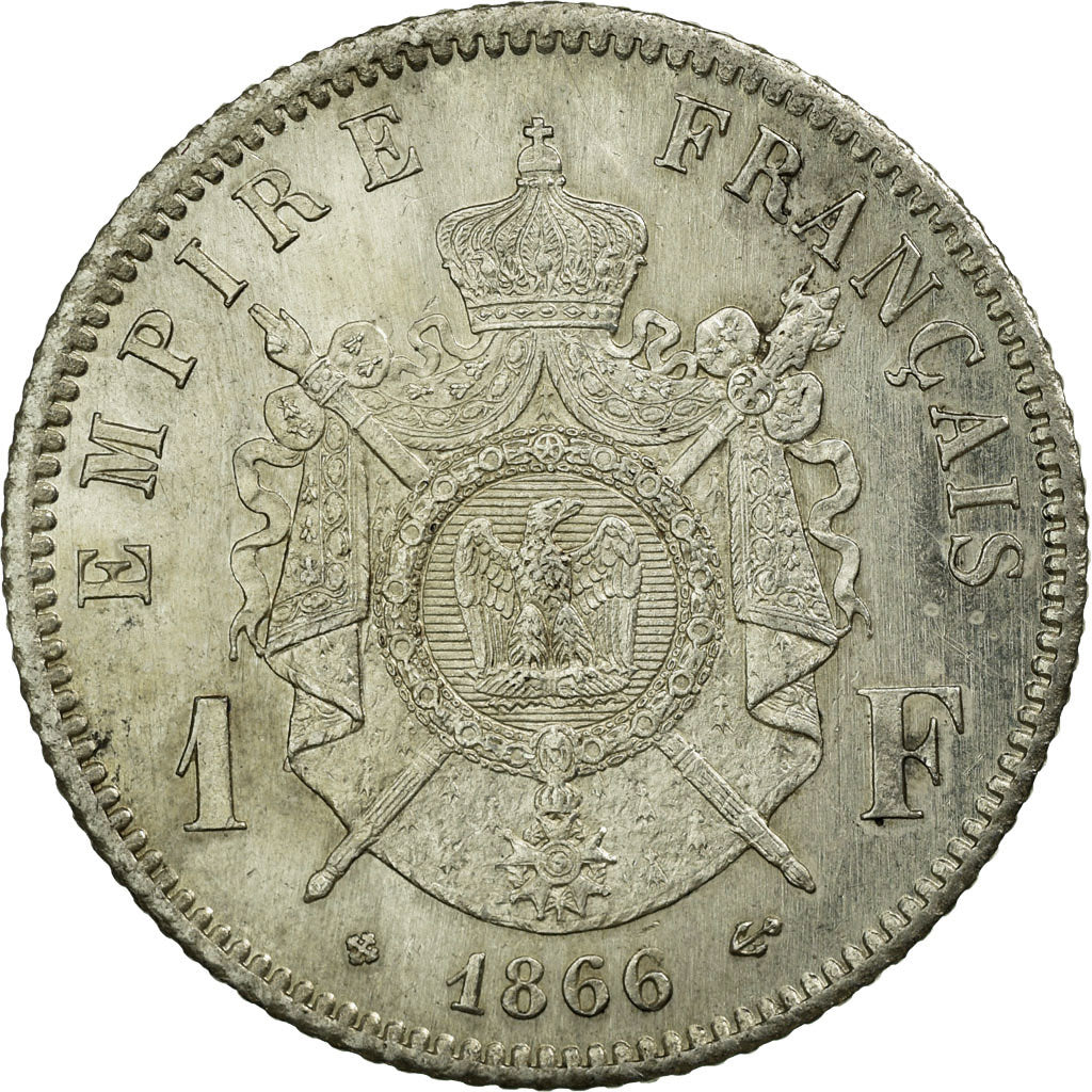 Moneta, Francja, Napoleon III, Napoléon III, Franc, 1866, Strasbourg