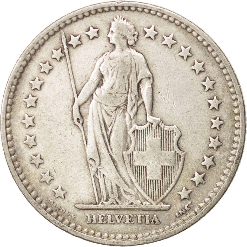 Suisse, 2 Francs, 1916, Bern, TTB, Argent, KM:21