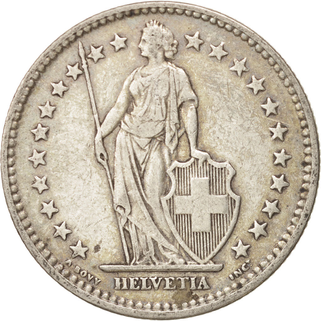 Coin, Switzerland, 2 Francs, 1914, Bern, EF(40-45), Silver, KM:21