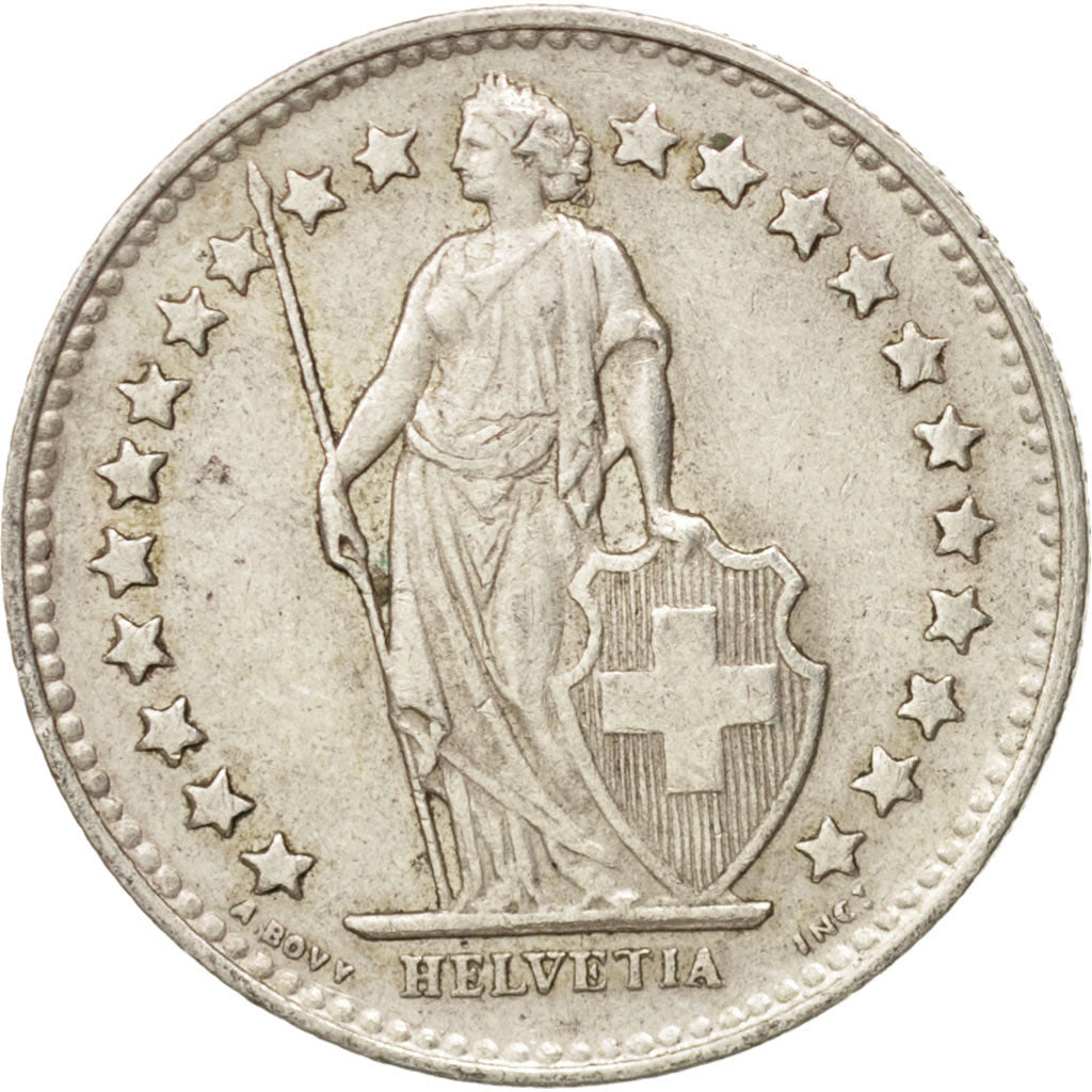 Coin, Switzerland, 1/2 Franc, 1948, Bern, AU(55-58), Silver, KM:23