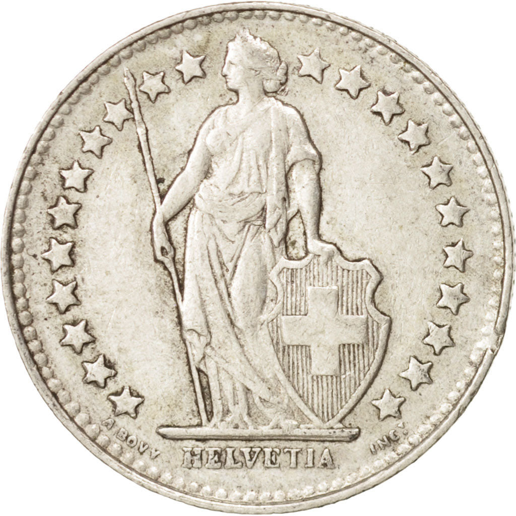Coin, Switzerland, 1/2 Franc, 1934, Bern, EF(40-45), Silver, KM:23