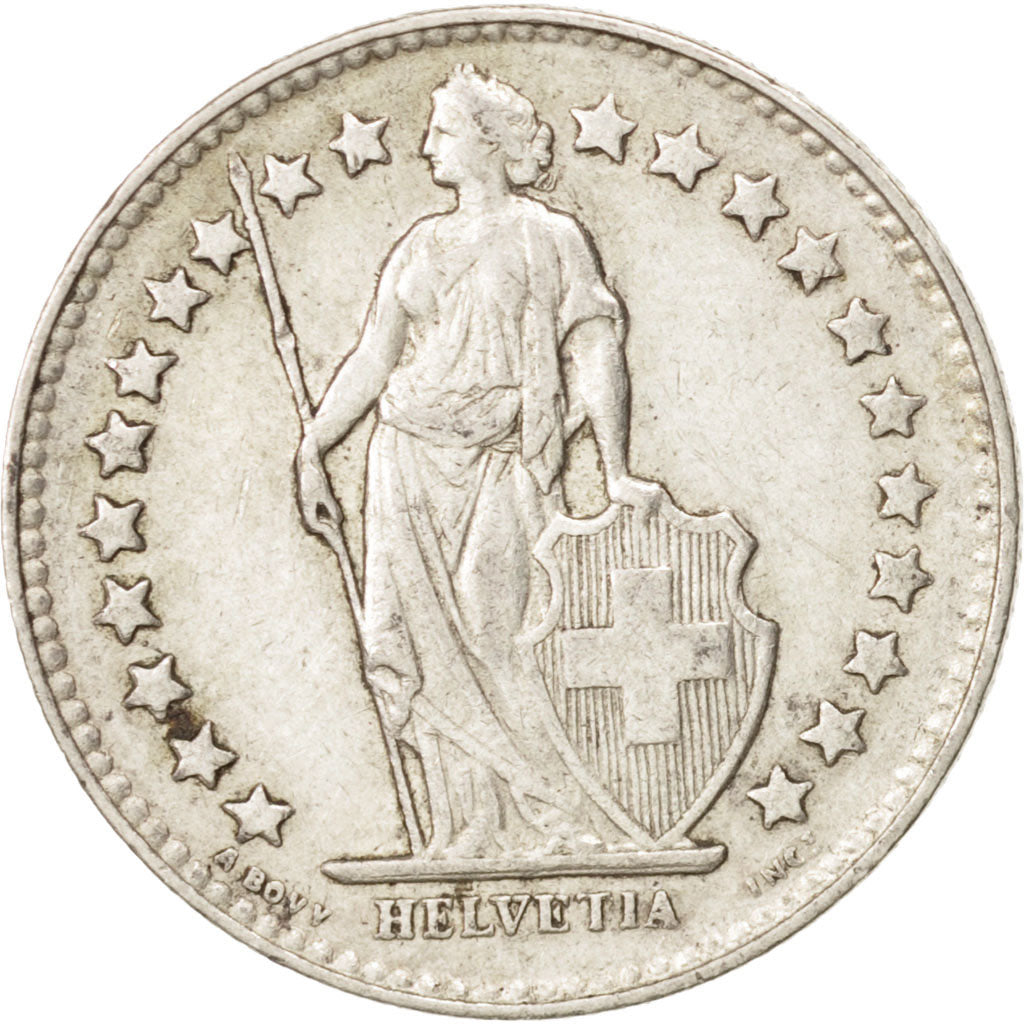 Switzerland, 1/2 Franc, 1931, Bern, EF(40-45), Silver, KM:23
