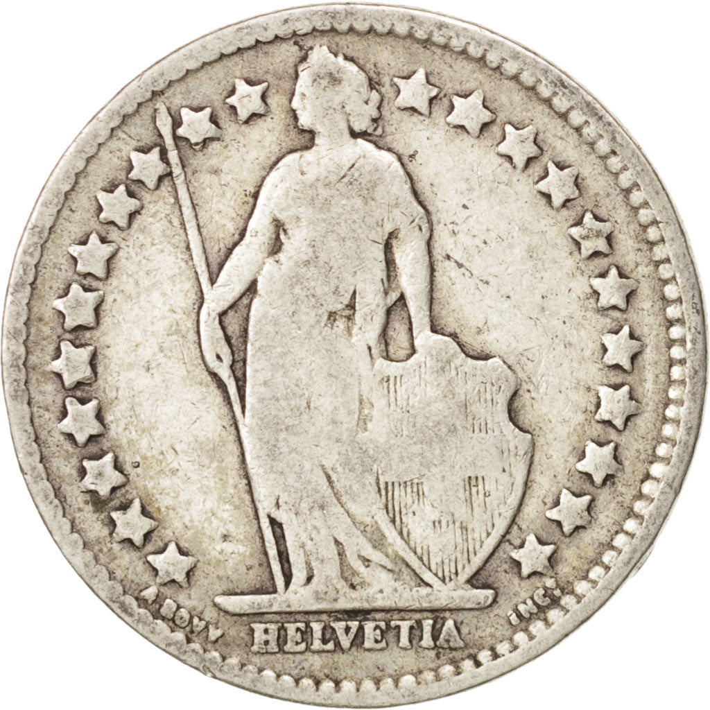 Coin, Switzerland, 1/2 Franc, 1908, Bern, F(12-15), Silver, KM:23