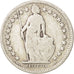 Switzerland, 1/2 Franc, 1907, Bern, VG(8-10), Silver, KM:23