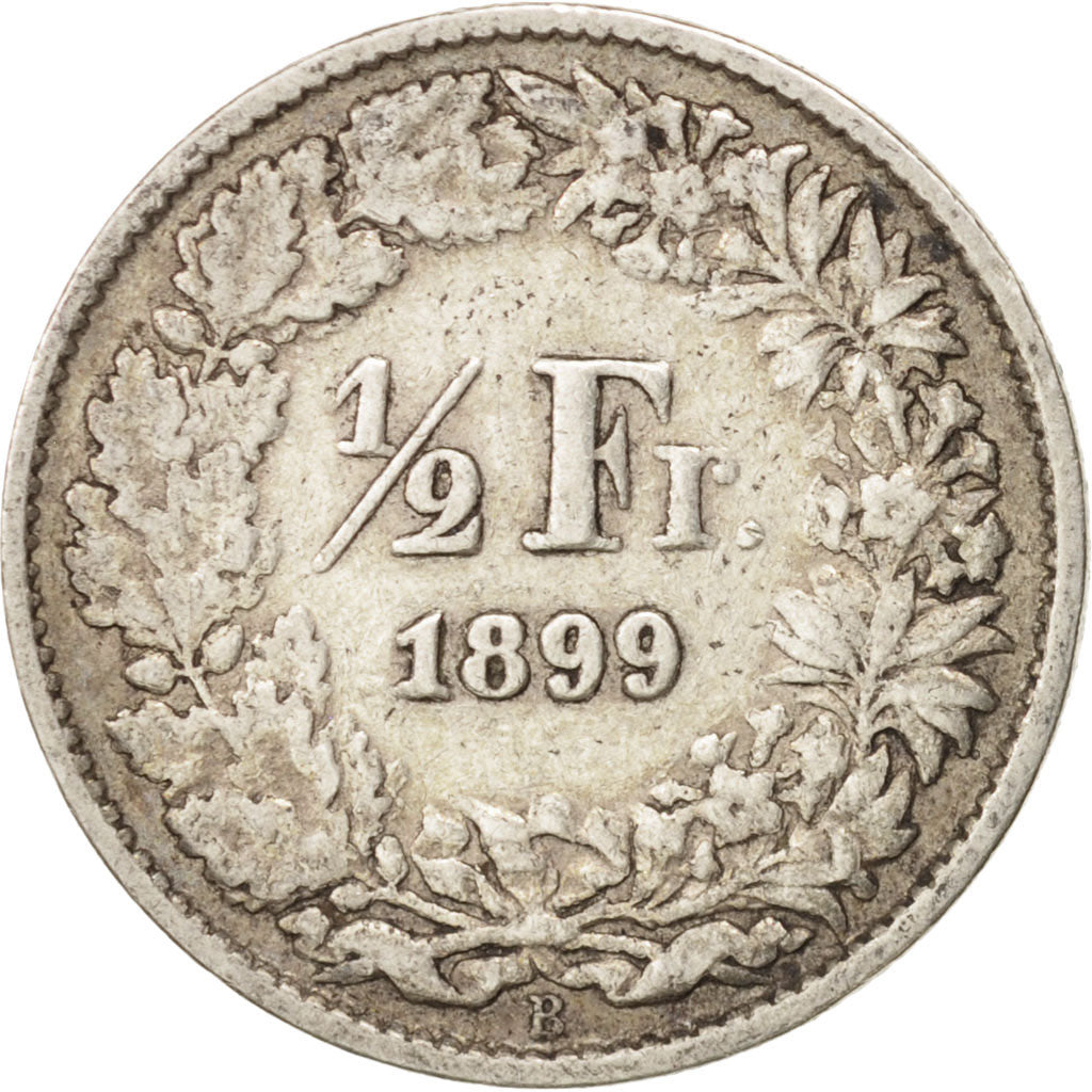 Switzerland, 1/2 Franc, 1899, Bern, VF(30-35), Silver, KM:23