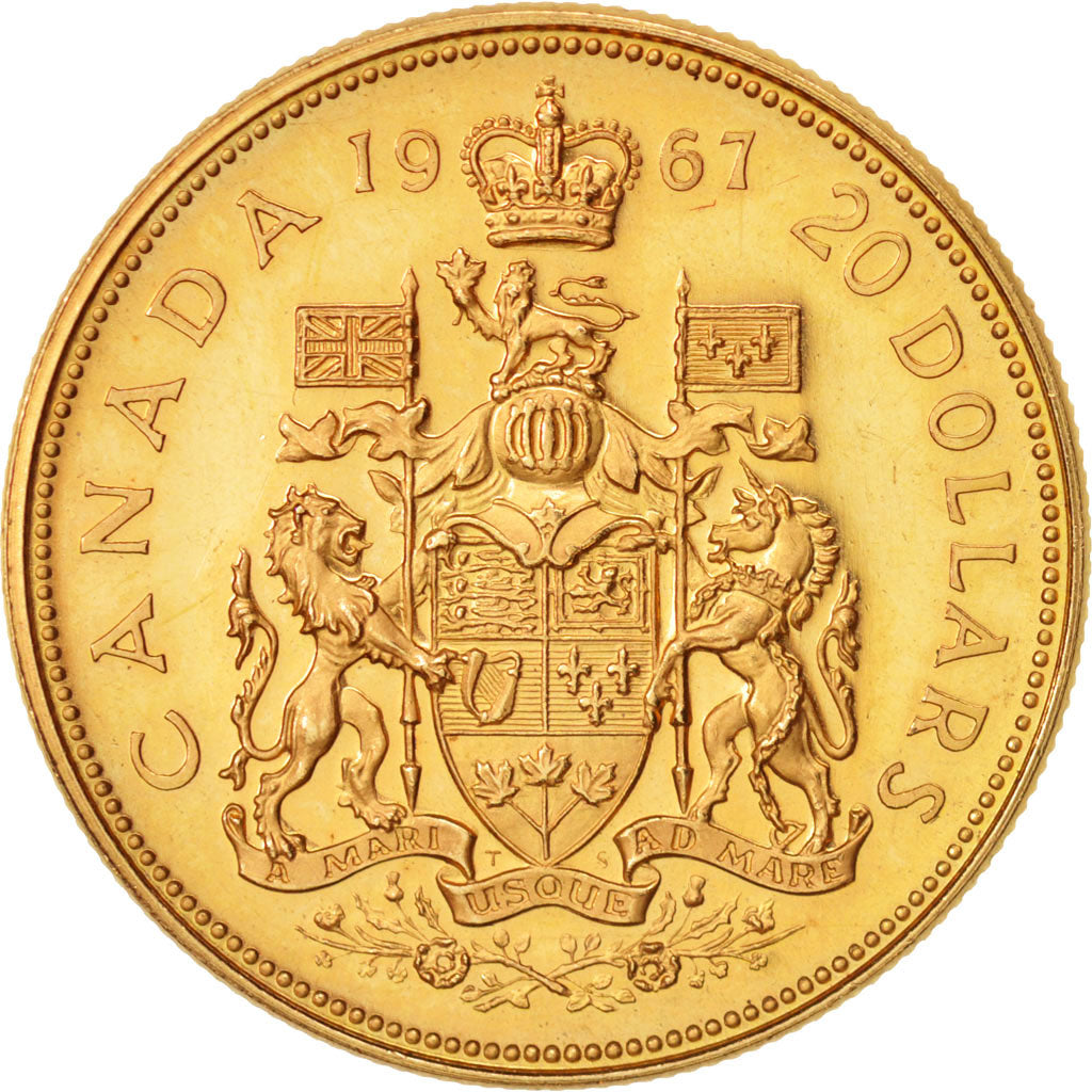 Coin, Canada, Elizabeth II, 20 Dollars, 1967, Royal Canadian Mint, Ottawa