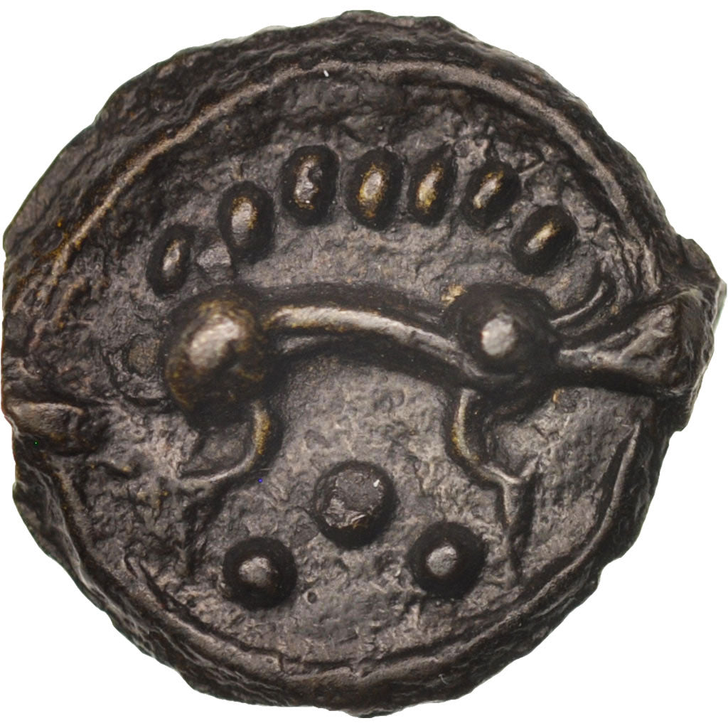 Aulerci Eburovices, Potin au sanglier, tête chevelue, MS(60-62), Delestré:2479