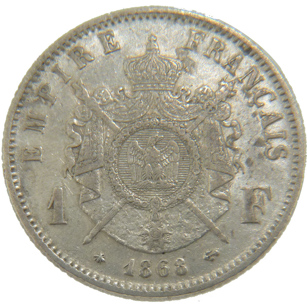Second Empire, 1 Franc Napoléon III Tête laurée