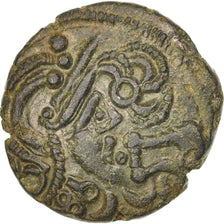 Bellovaques, Bronze au coq, type d'Hallencourt, TTB+, Bronze, Delestré:516