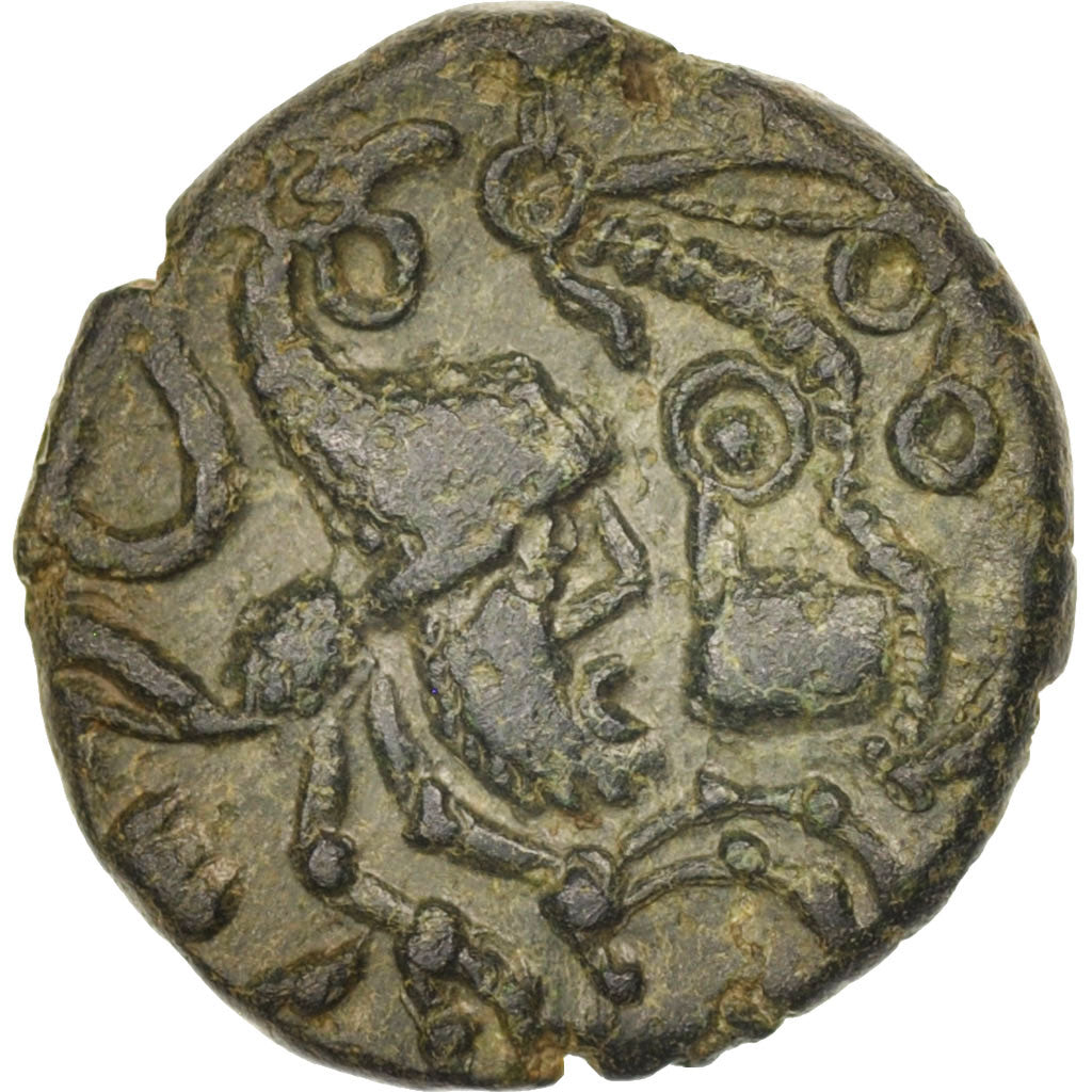 Bellovaques, Bronze au coq, type d'Hallencourt, TTB+, Bronze, Delestré:516
