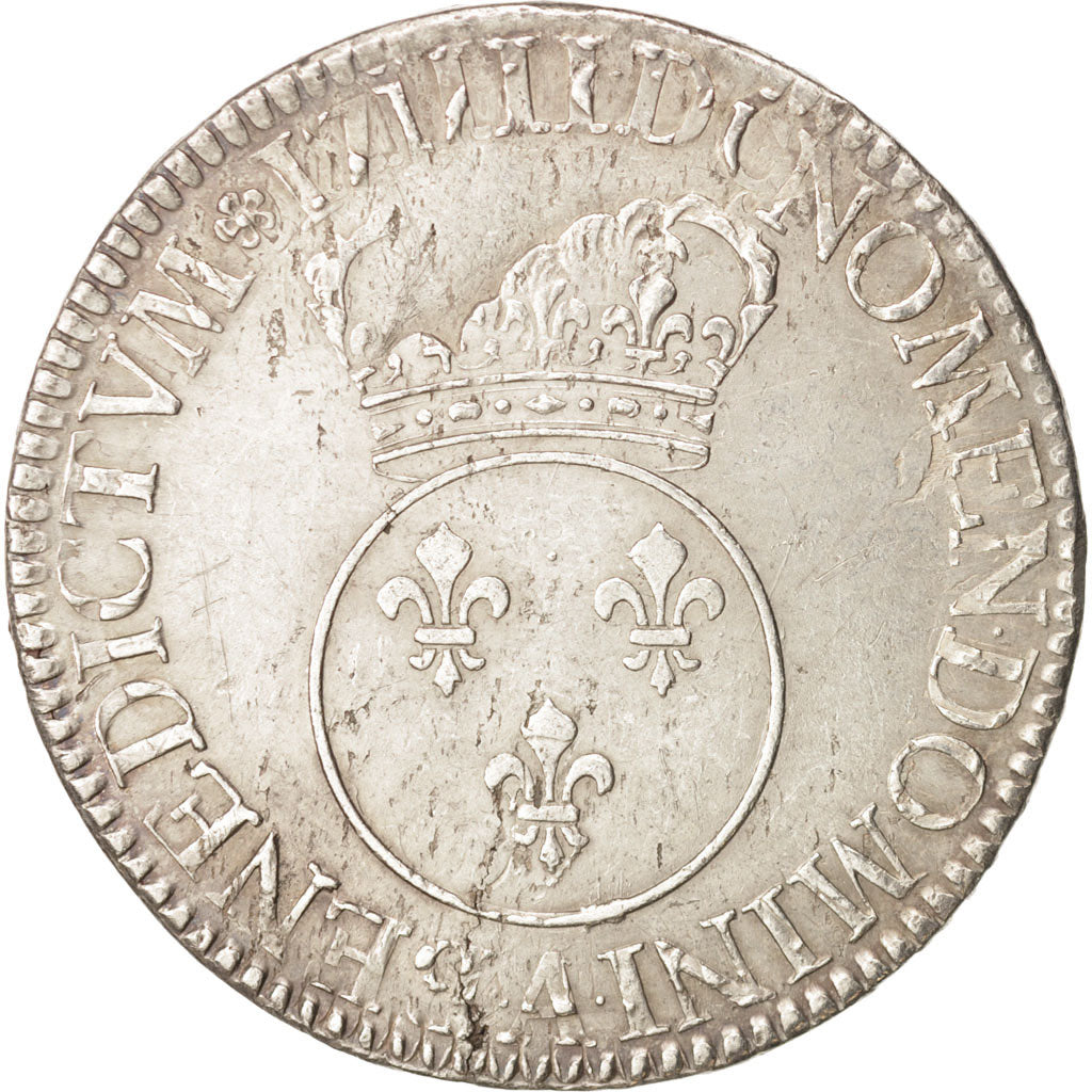 Coin, France, Louis XV, Écu Vertugadin, Ecu, 1716, Paris, EF(40-45), Silver