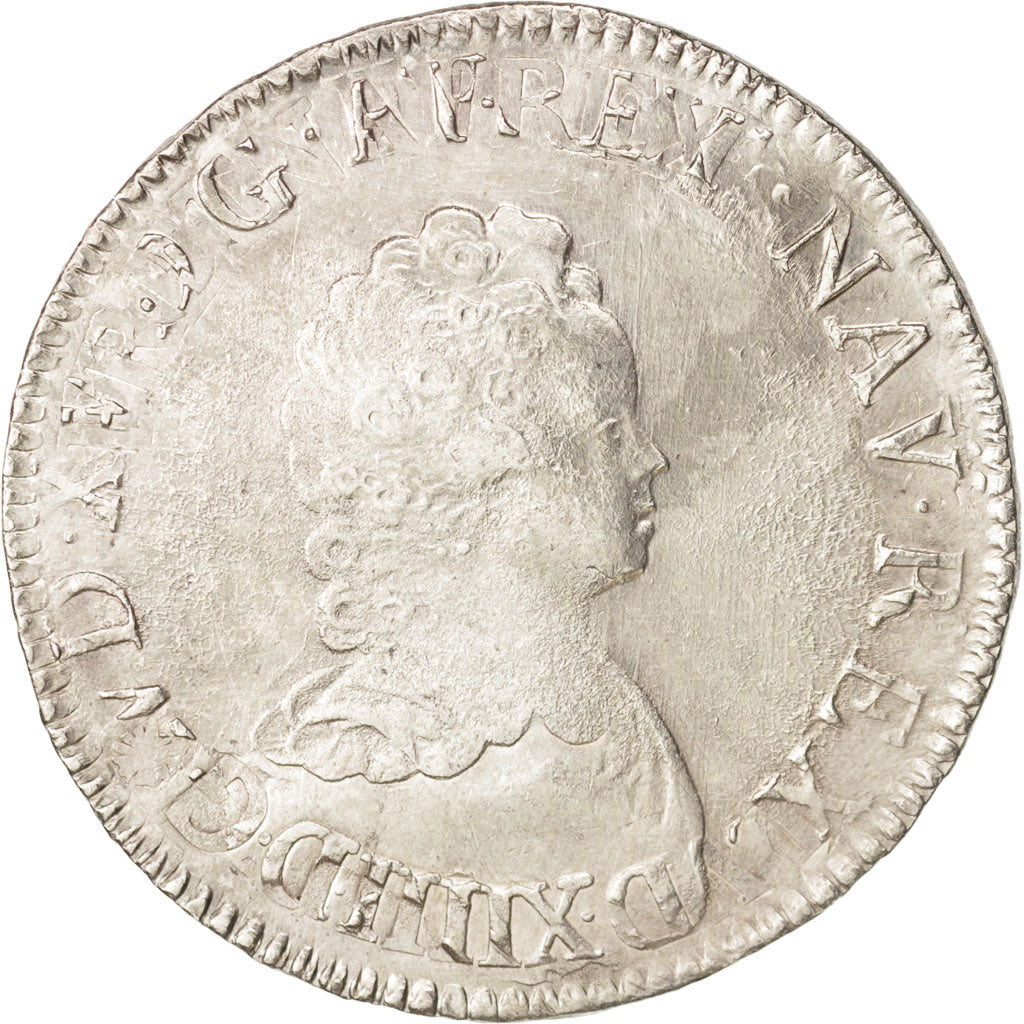 France, Louis XV, Écu Vertugadin, 1716, Indeterminate mint, VF(30-35), Silver