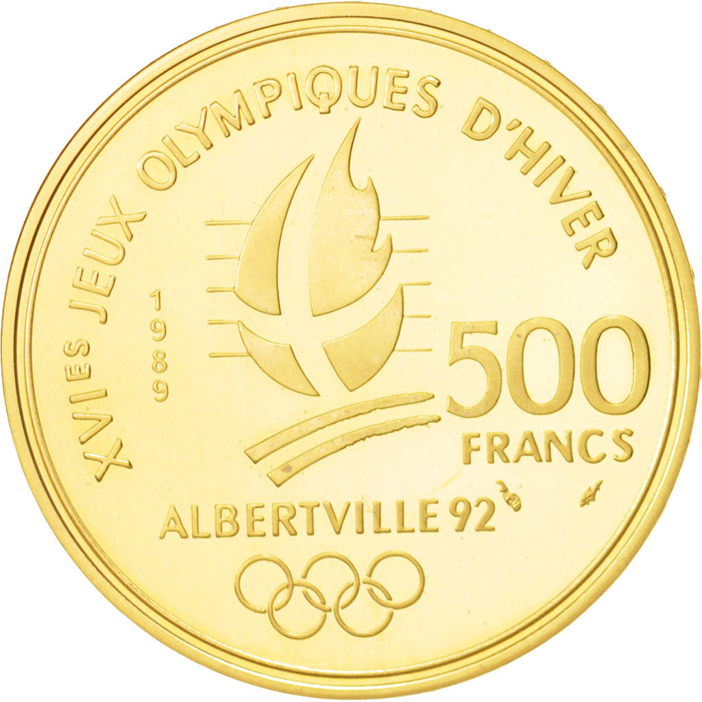 Münze, Frankreich, 500 Francs, 1989, Paris, STGL, Gold, KM:974
